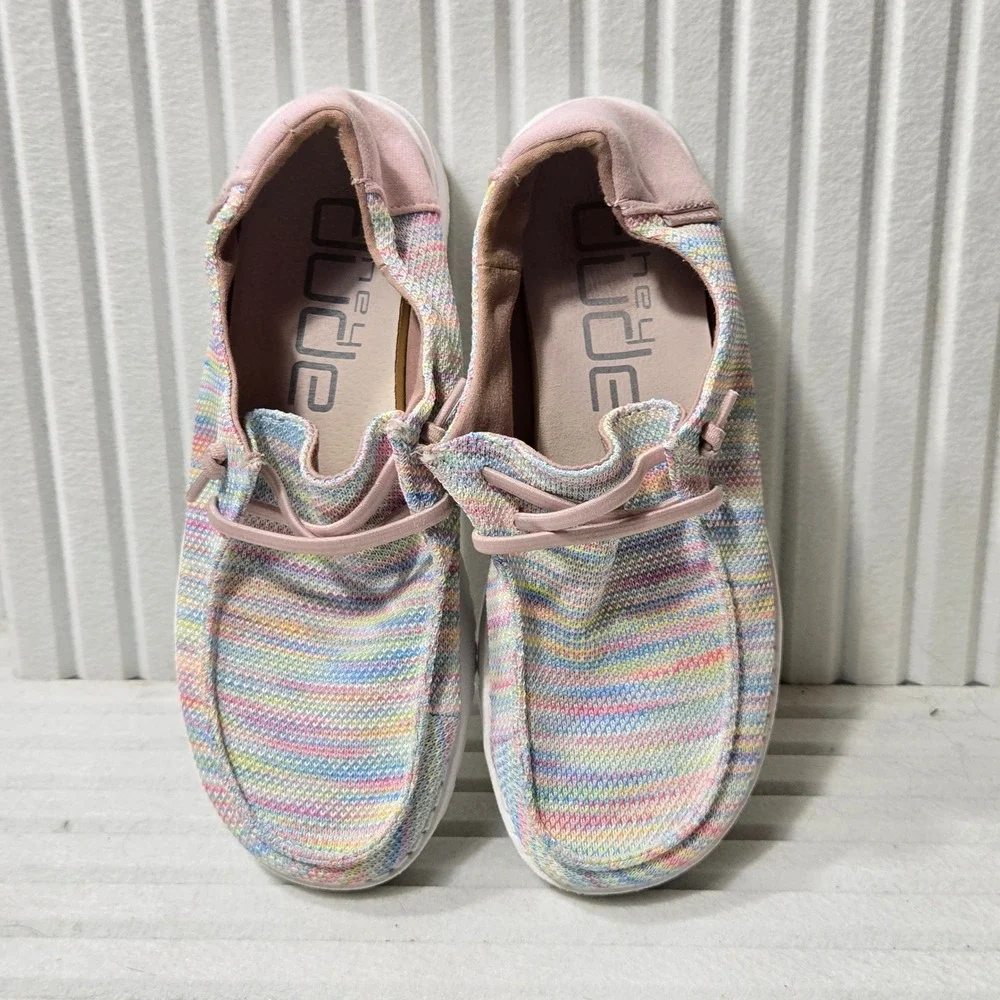 Hey Dude Wendy Youth Sox Pastels‎ Multi Color Slip On Loafers Size 5Y 130255074